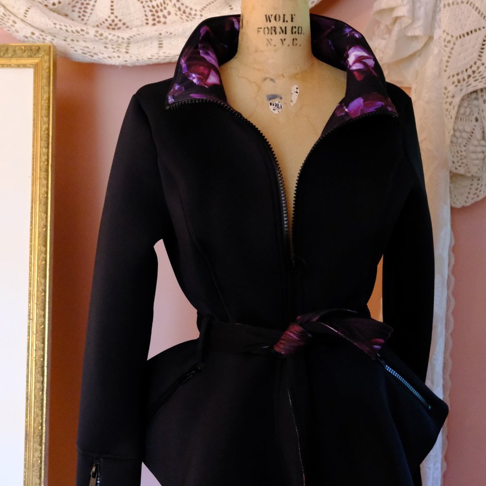 Neoprene Peplum Jacket